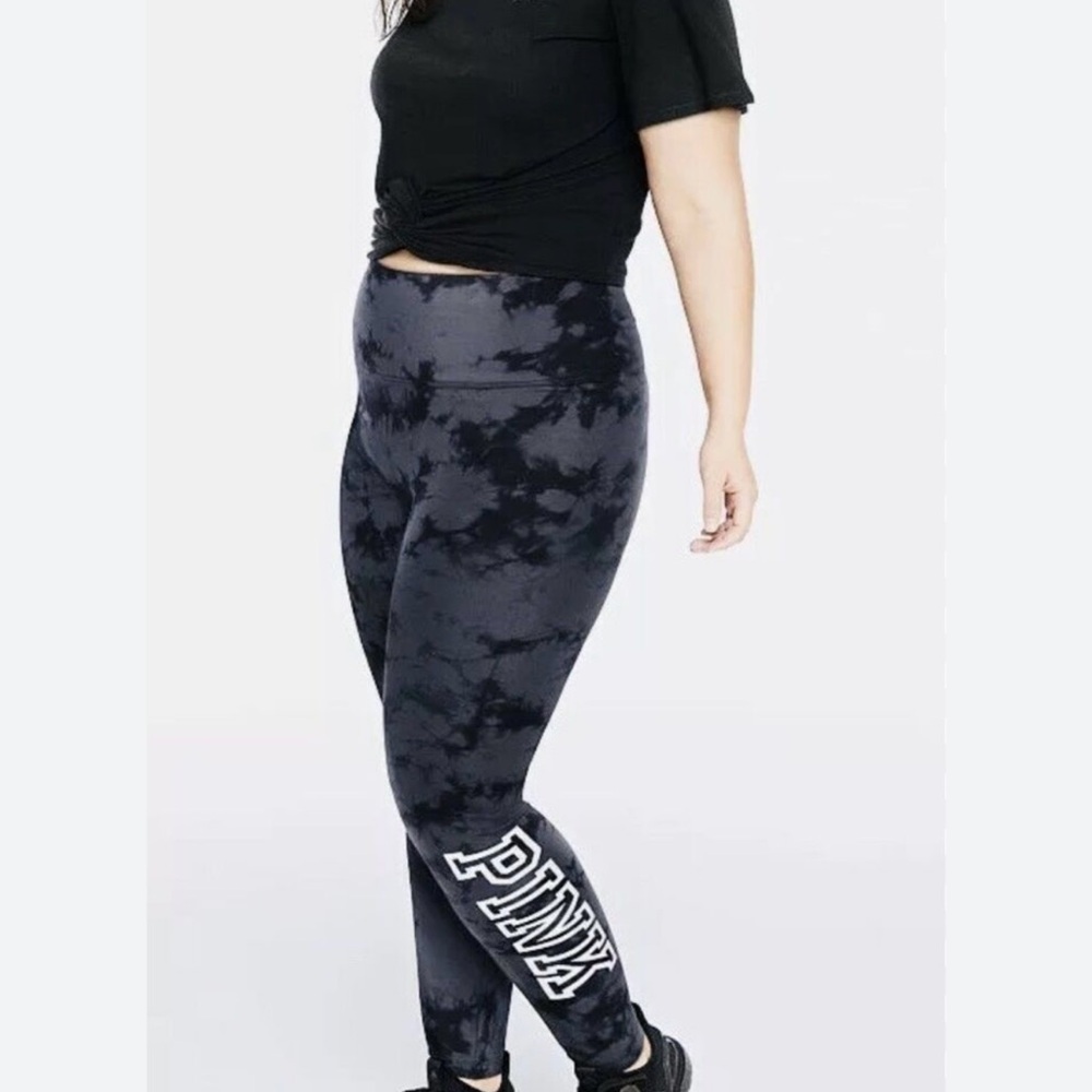 Victoria Secret Pink Logo Leggings in Infinity Tie Dye